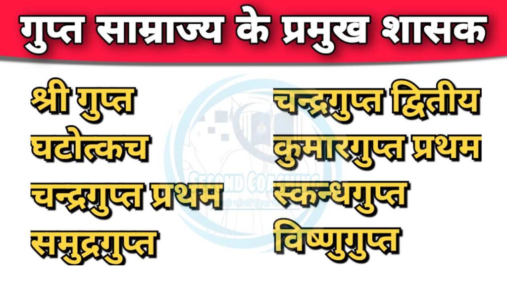 गुप्त साम्राज्य के प्रमुख शासक