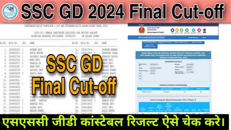 SSC GD 2024 Final Cut-off